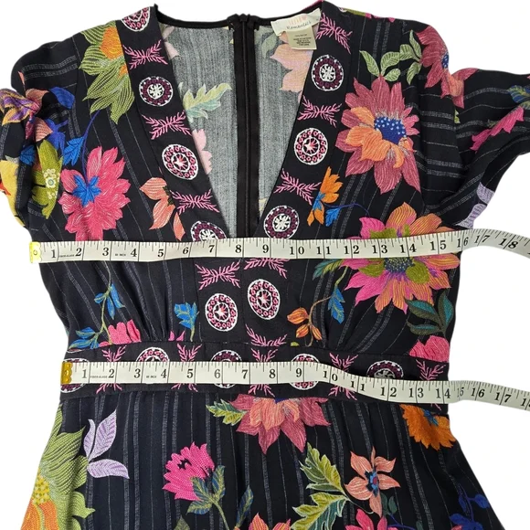 Urban Romantics black floral maxi dress featuring a V-neckline - Picture 4 of 6